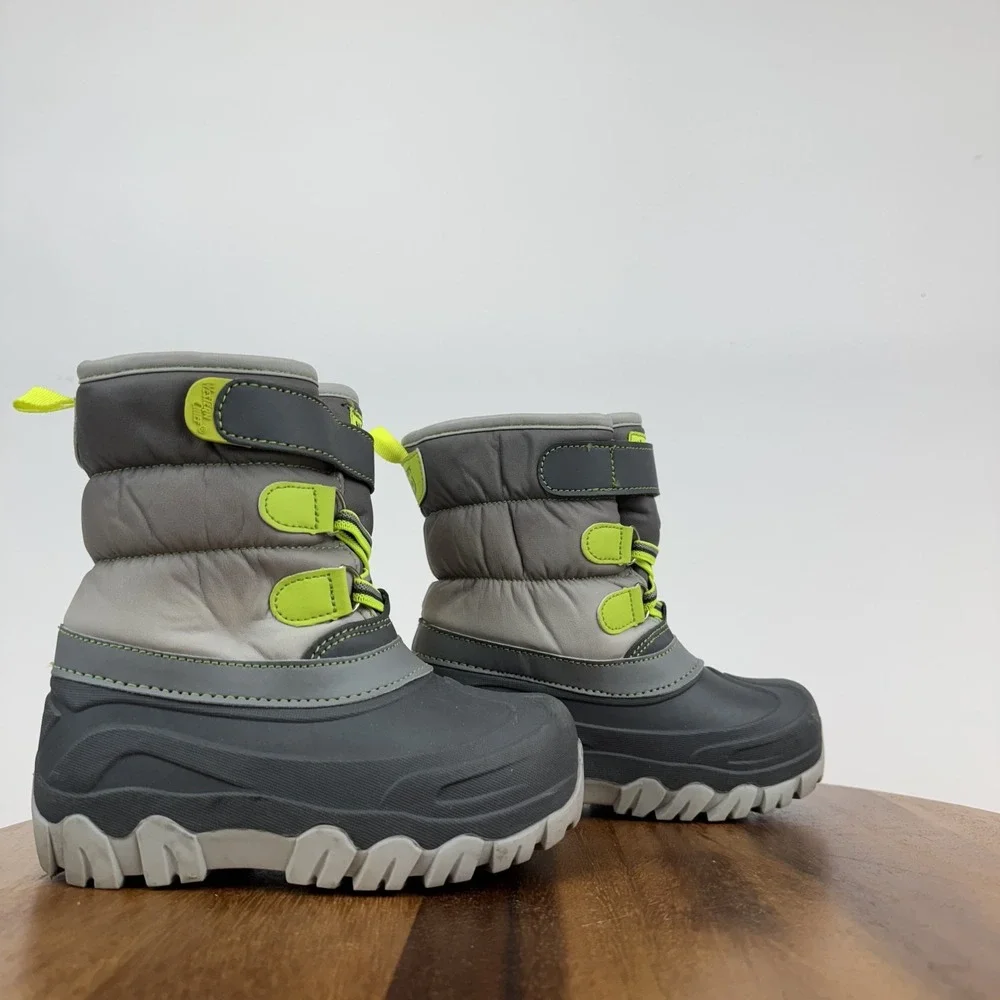 Little Kids Western Chief Ascend Charcoal Comfort Lined Snow Boots Size 10 C GUC